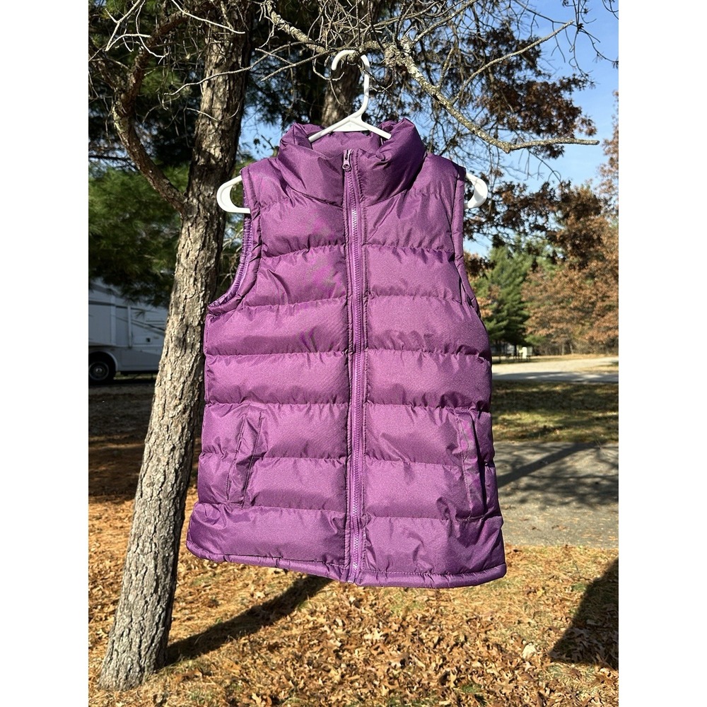 PUFFER VEST‎ Size Small PURPLE Insulated Zip Front Pockets Gorpcore Hike Outdoor